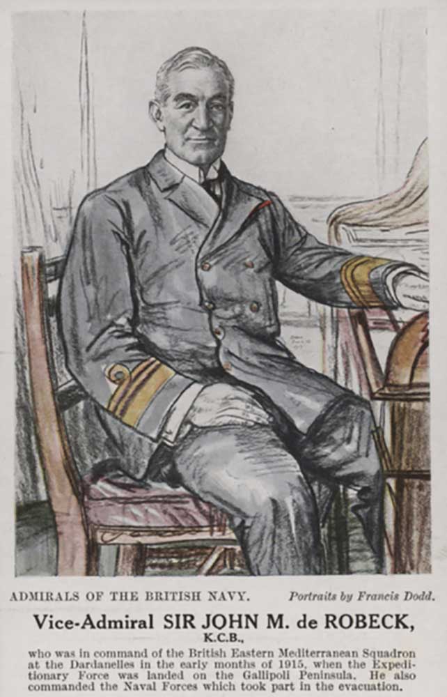 Vizeadmiral Sir John M de Robeck from Francis Dodd