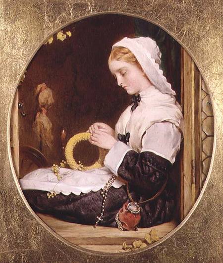 A Lady Sewing at a Window from Francis John Wyburd