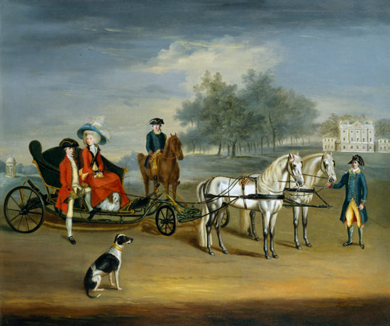 Edward Stratford, 2nd Earl of Aldborough, and his wife, Anne Elizabeth, in the Grounds of Stratford from Francis Sartorius