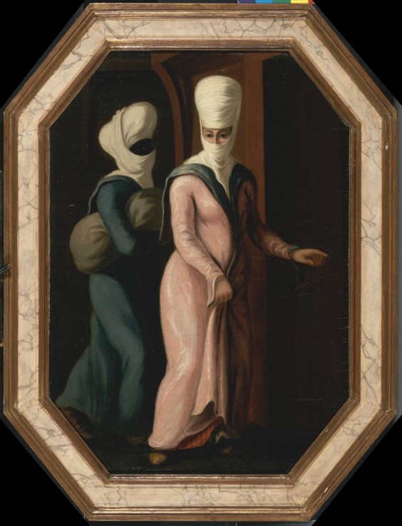 A Turkish Lady Going with her Slave to the Bath from Francis Smith