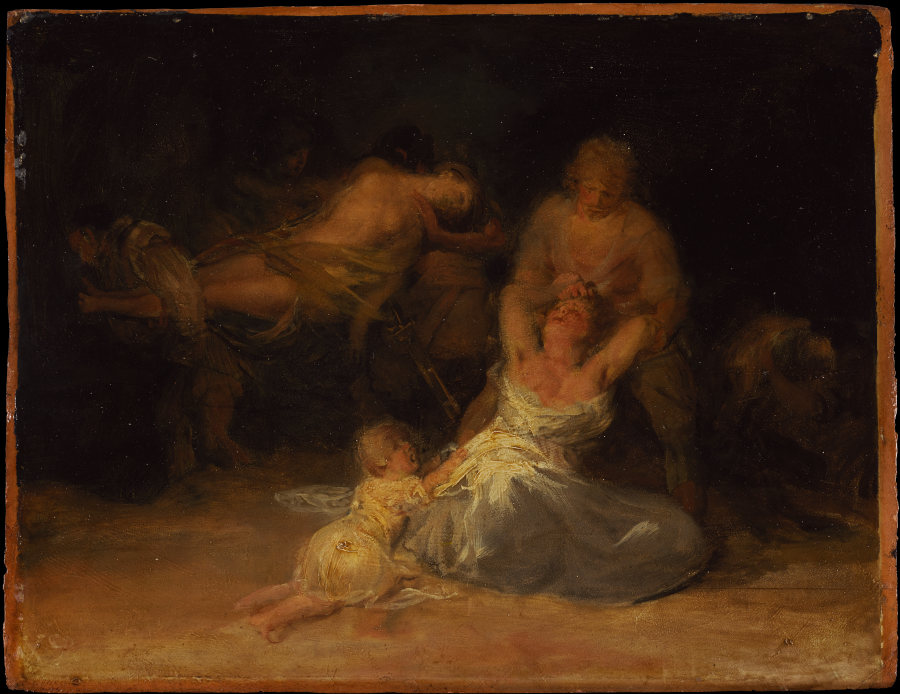 Gewaltszene gegen zwei Frauen from Francisco de Goya