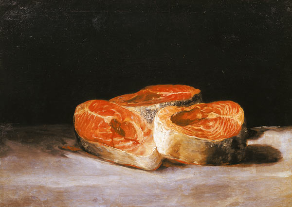 Still-life with salmon from Francisco José de Goya