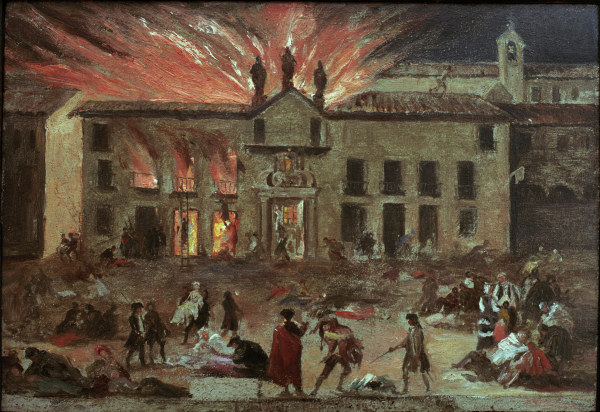 Fire at the Theatre in Saragossa from Francisco José de Goya