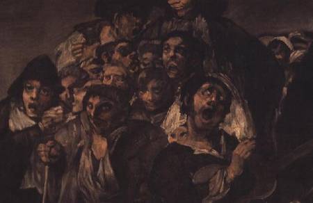 Pilgrimage to the Pool of San Isidro, detail from Francisco José de Goya