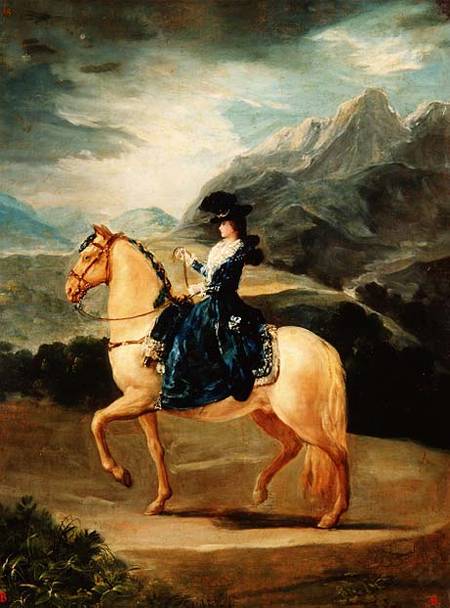 Portrait of Maria Teresa de Vallabriga, the Condesa de Chinchon's Mother on Horseback from Francisco José de Goya