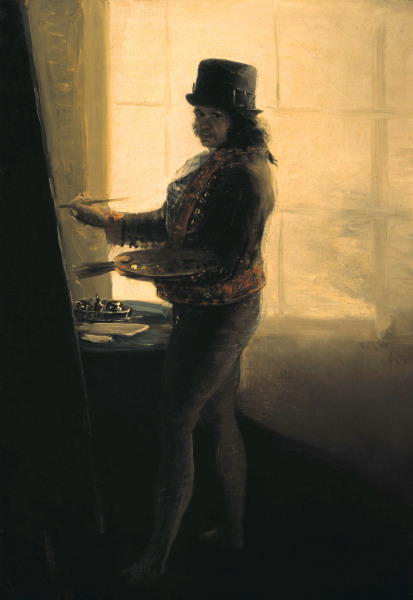 Self-portrait in his studio from Francisco José de Goya