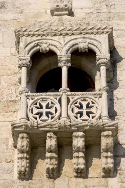 A balcony on the Tower of Belem, built c.1514 (photo) (see also 237479, 237480 & 237483)  from 