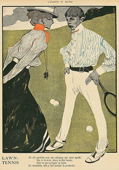 Lawn Tennis, from ''L''Assiette au Beurre'', 1st February 1902 from Francisco Xavier Gose
