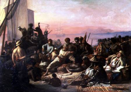 Slaves on the West Coast of Africa from François August Biard