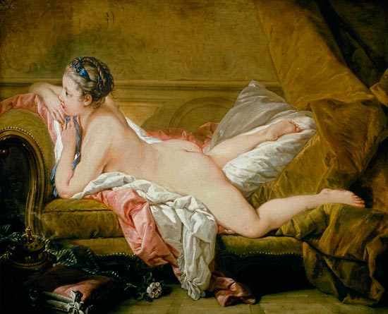 Ruhendes Mädchen (Louise O`Murphy) from François Boucher