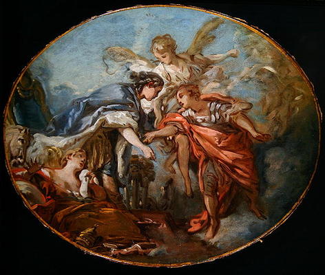 Allegory of the Peace of Aix-la-Chapelle, 1748 (oil on canvas) from François Boucher