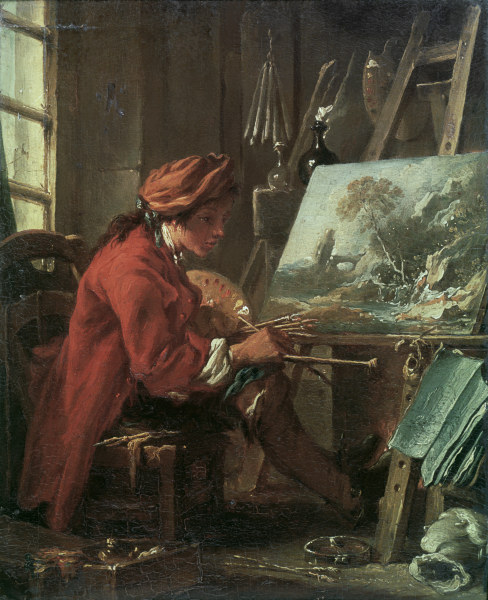 F.Boucher, Der Maler in seiner Werkstatt from François Boucher