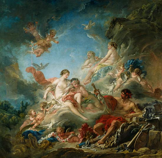 Vulkan überreicht Venus die Waffen für Aeneas. from François Boucher