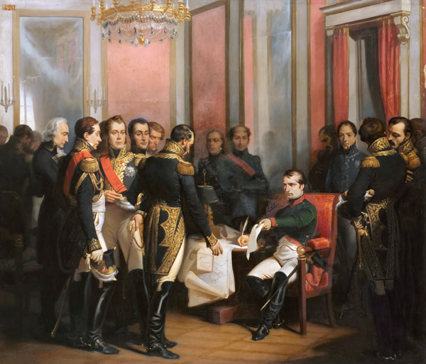 The Abdication of Napoleon at Fontainebleau on 11 April 1814 from Francois Bouchot