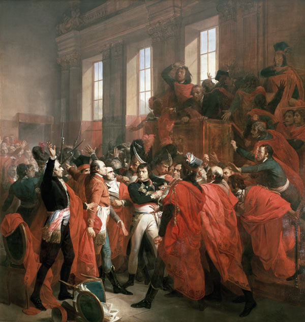 General Bonaparte surrounded by members of the Council of Five Hundred in Saint-Cloud, November 10,  from Francois Bouchot