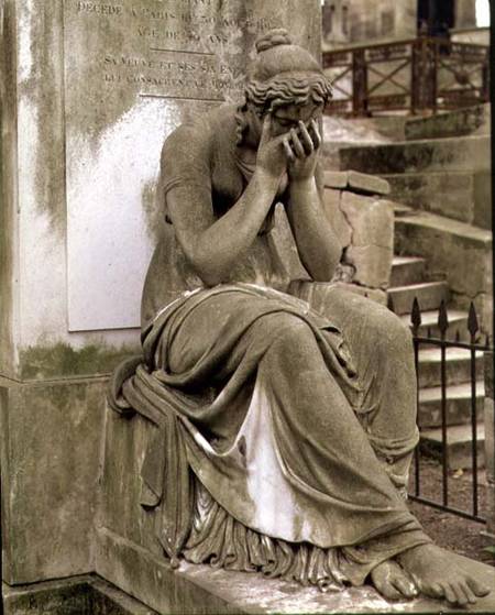Figure of Grief from the tomb of Pierre Gareau (d.1815) from Francois Dominique Aime Milhomme
