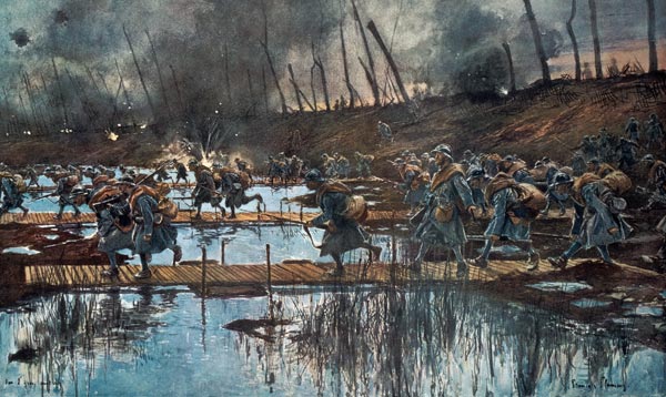 The Battle of the Yser in 1914 from François Flameng