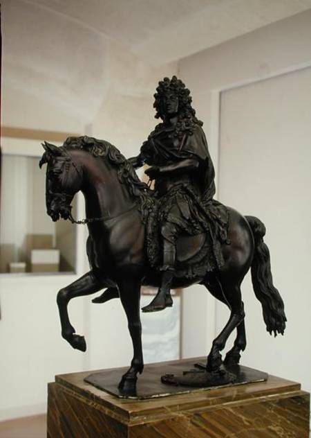 Equestrian statue of Louis XIV (1638-1715) in Roman costume from Francois Girardon
