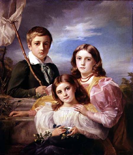 Leon Suys and his two sisters from François Joseph Navez