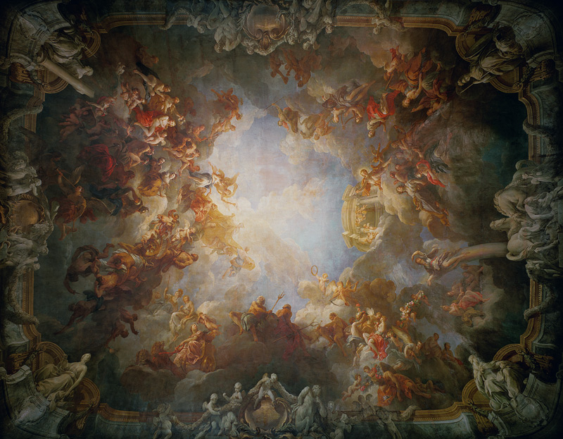 The Apotheosis of Hercules, from the ceiling of The Salon of Hercules from François Lemoyne