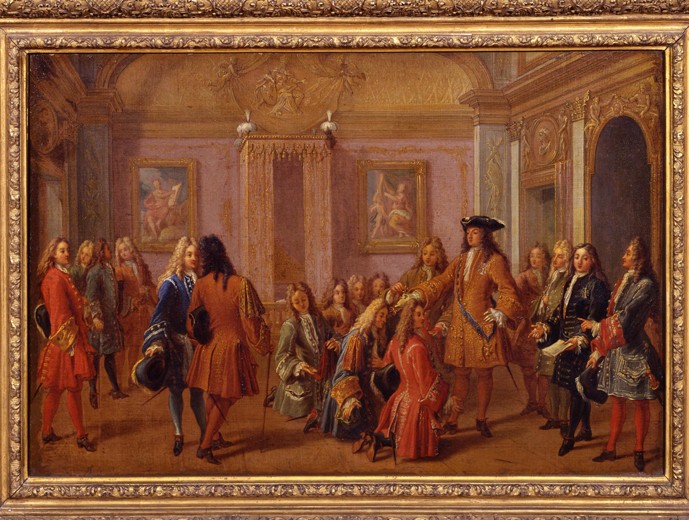 First Ennoblement of the Knights of the Order of Saint-Louis by Louis XIV in Versailles on 8 May 169 from Francois Marot
