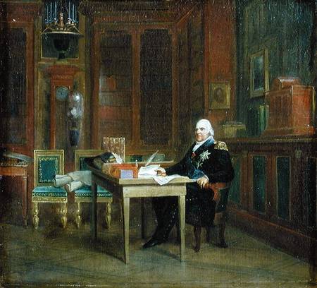 Louis XVIII (1755-1824) in his Study at the Tuileries from François Pascal Simon Gérard