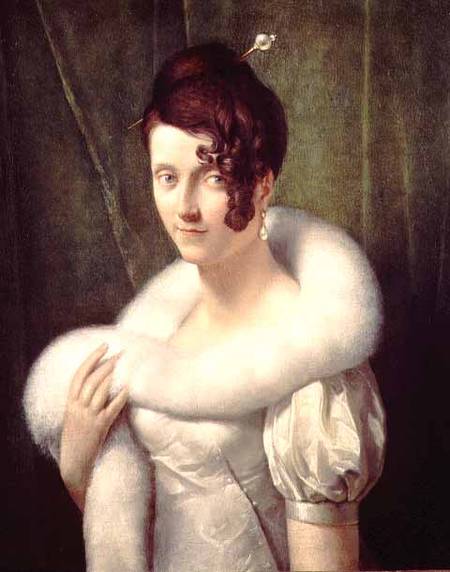 Portrait of a woman with a hair pin from François Pascal Simon Gérard