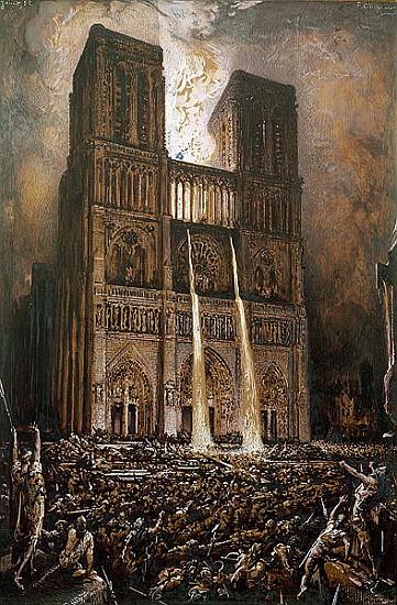 The Populace Besieging Notre-Dame from Francois Nicolas Chifflart