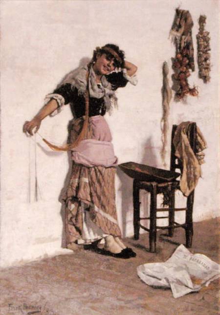 A Venetian Market Girl from Frank Bramley