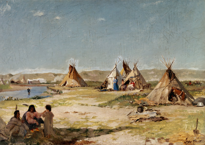 Zeltlager der Indianer in Wyoming from Frank Buchser