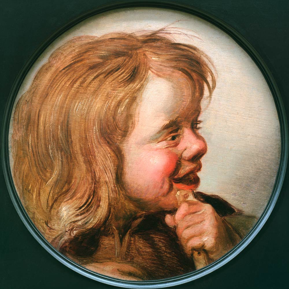 Hals-Umkreis,  Lachendes Kind mit Flöte from Frans Hals