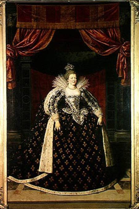Marie de Medici (1573-1642) in Coronation Robes from Frans II Pourbus
