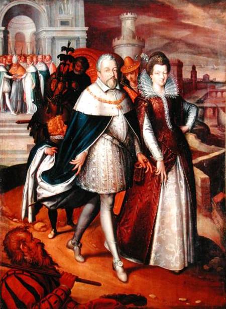 Portrait of Ferdinand I (1549-1609) Grand Duke of Tuscany, and his Niece Marie (1573-1642), future w from Frans II Pourbus