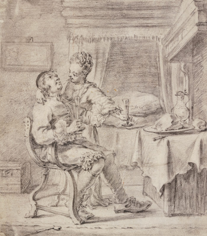 Liebespaar beim Nachtmahl from Frans van Mieris d. Ä.