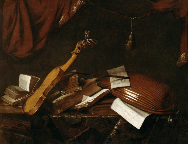 Stillleben mit Geige und Laute from Franz Friedrich Franck
