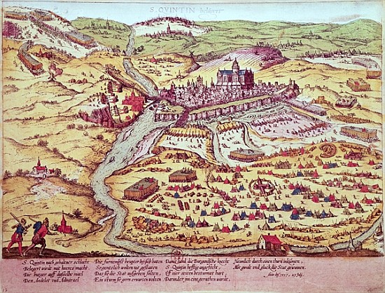 The Siege of St. Quentin, 27th July 1557 from Franz Hogenberg