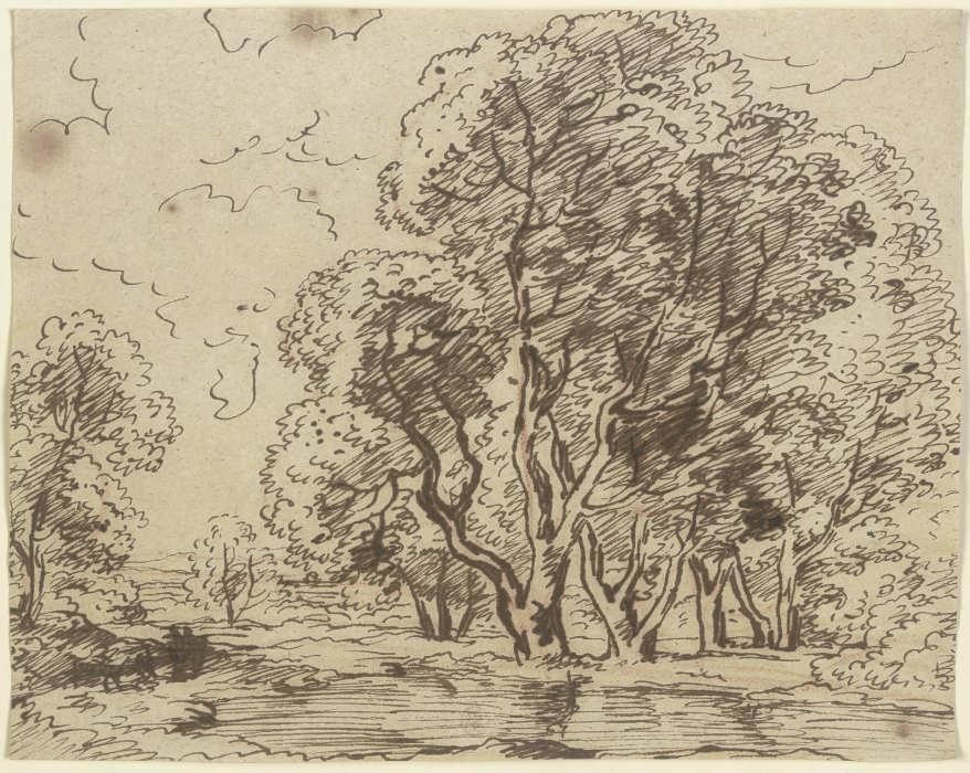 Bäume an einem Gewässer from Franz Innocenz Josef Kobell