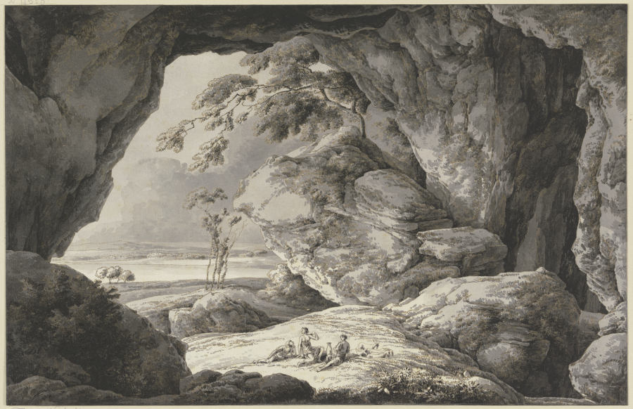 Felshöhle mit lagernden Figuren from Franz Innocenz Josef Kobell