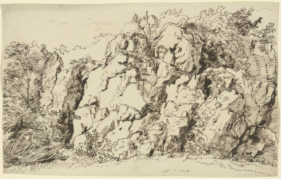 Felswand mit Vegetation from Franz Innocenz Josef Kobell