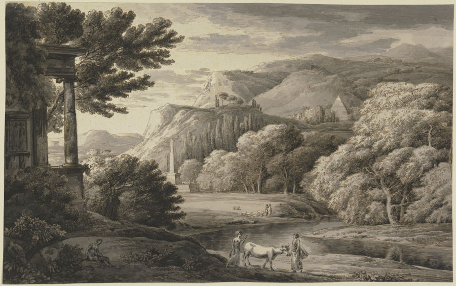 Klassische Landschaft mit Staffage from Franz Innocenz Josef Kobell