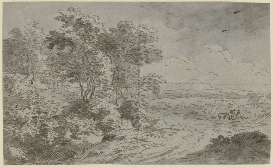 Landschaft mit Bäumen und Vieh from Franz Innocenz Josef Kobell
