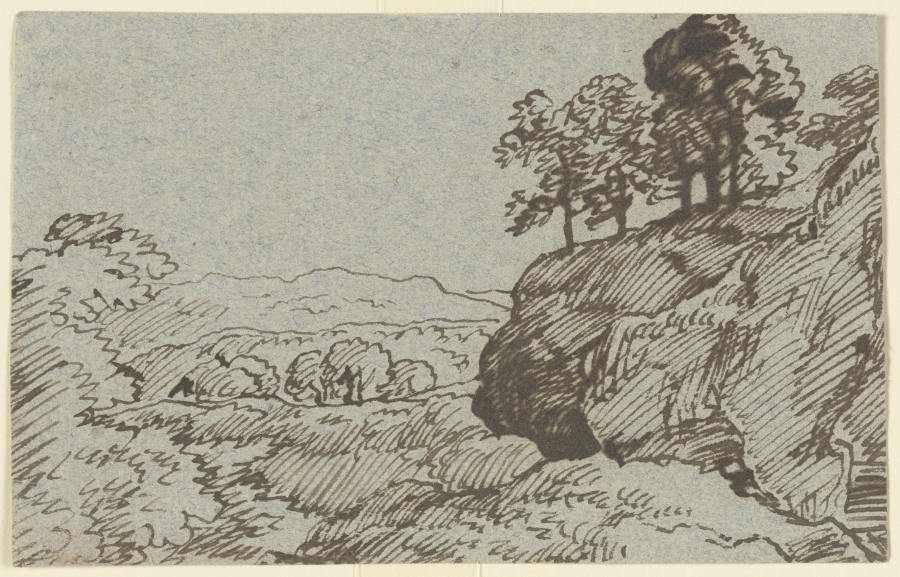 Landschaft mit baumbestandenem Felssporn from Franz Innocenz Josef Kobell