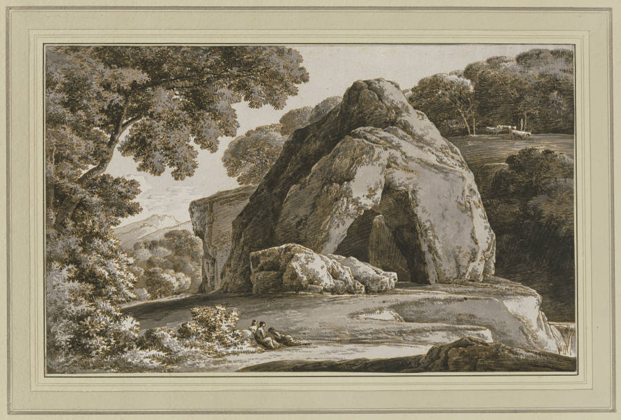 Landschaft mit Felsentor an einem Wasserfall from Franz Innocenz Josef Kobell
