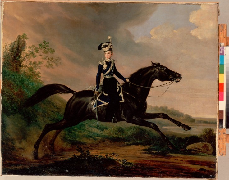 Equestrian Portrait of Grand Prince Alexander Nikolayevich (1818-1881) from Franz Krüger