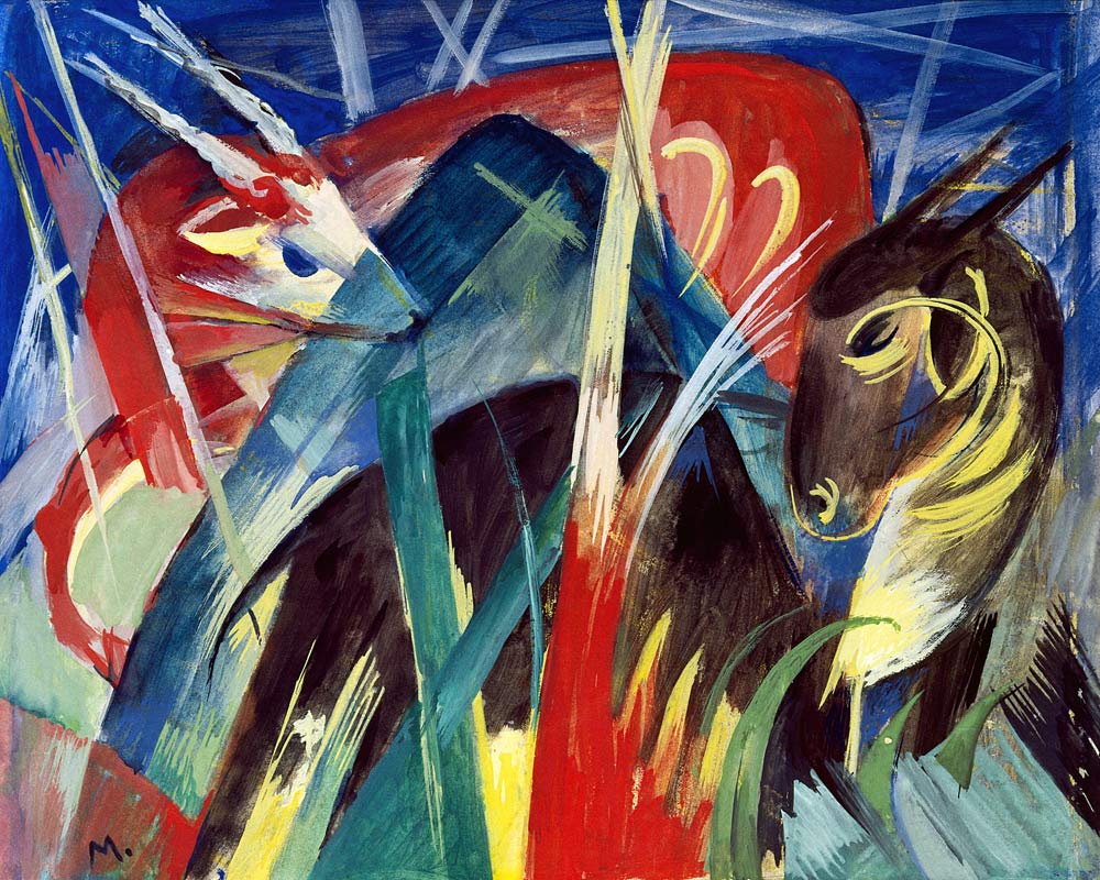 Fable Animals I (Composition with animals I) from Franz Marc