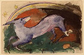 Die Flucht der violetten Gazelle from Franz Marc