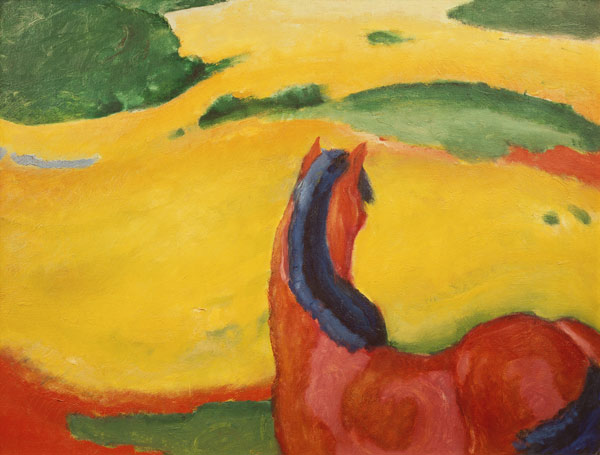Pferd in Landschaft from Franz Marc