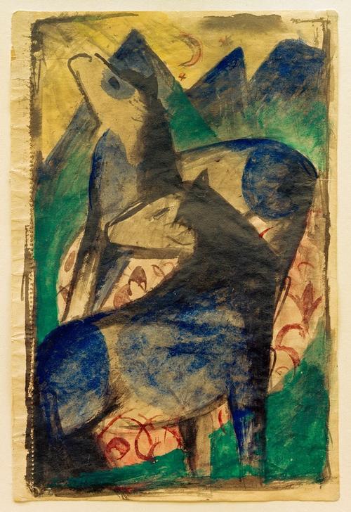 Two Blue Horses from Franz Marc