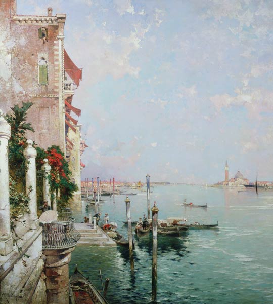 Venice: View from the Zattere with San Giorgio Maggiore in the Distance from Franz Richard Unterberger
