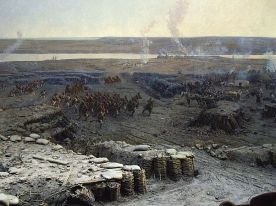 The Siege of Sevastopol Panorama (mixed media) from Franz Roubaud